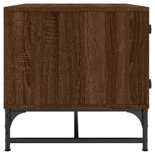 Mesa de Centro, Mesa baixa, c portas vidro 68,5x50x50 cm carvalho castanho