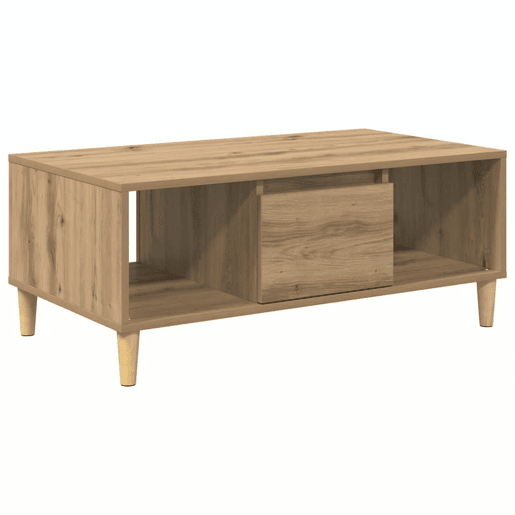 Mesa de Centro, Mesa baixa, com gaveta Carvalho Artesanal 90 x 50 x 26,5 cm