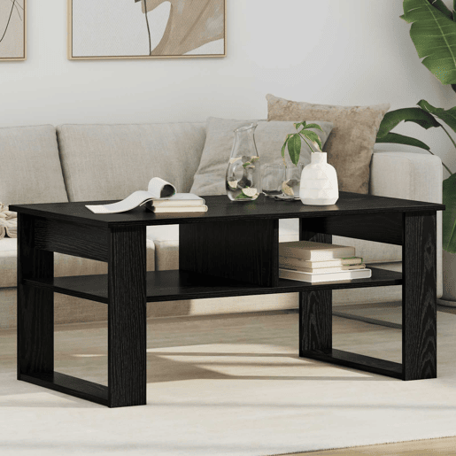 Mesa de Centro, Mesa baixa, com armazenamento Carvalho Preto 96 x 54 x 44 cm