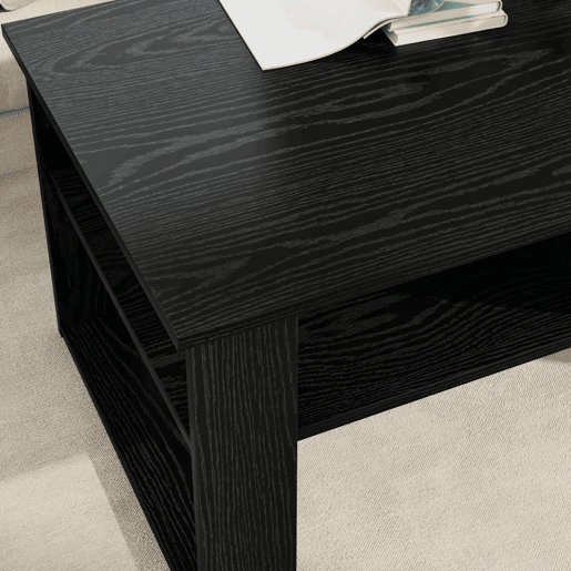Mesa de Centro, Mesa baixa, com armazenamento Carvalho Preto 96 x 54 x 44 cm