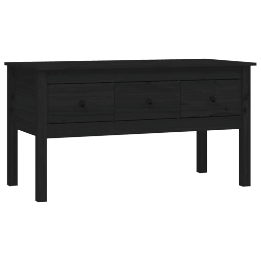 Mesa de Centro, Mesa baixa, 102x49x55 cm pinho maciço preto