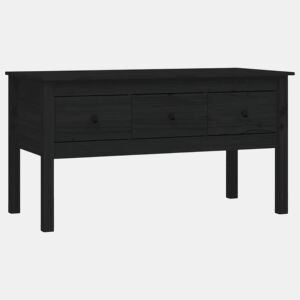 Mesa de Centro, Mesa baixa, 102x49x55 cm pinho maciço preto