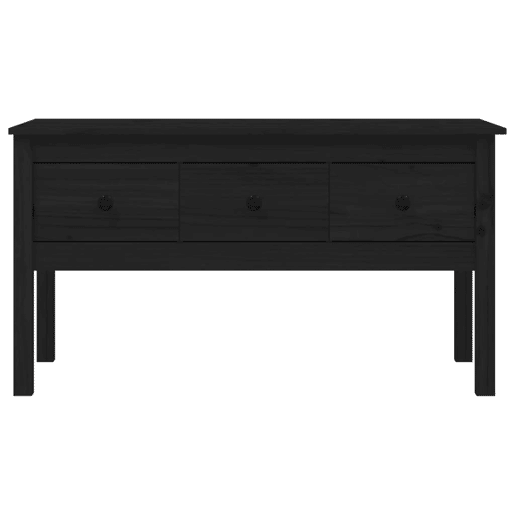 Mesa de Centro, Mesa baixa, 102x49x55 cm pinho maciço preto