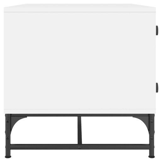 Mesa de Centro, Mesa baixa, c portas de vidro 68,5x50x50 cm branco