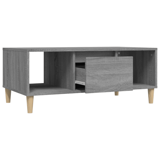 Mesa de Centro, Mesa baixa, 90x50x36,5 cm derivados madeira cinzento sonoma