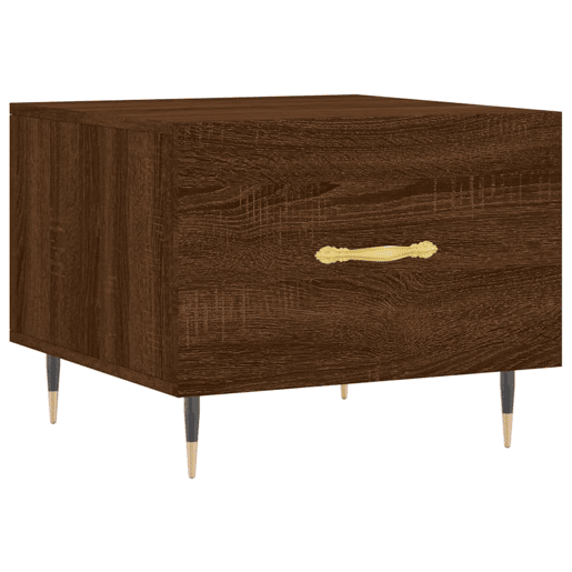 Mesa de Centro, Mesa baixa, 50x50x40 cm derivados madeira carvalho castanho