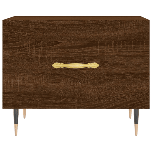 Mesa de Centro, Mesa baixa, 50x50x40 cm derivados madeira carvalho castanho