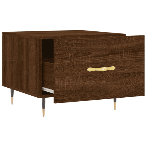 Mesa de Centro, Mesa baixa, 50x50x40 cm derivados madeira carvalho castanho