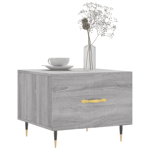 Mesa de Centro, Mesa baixa, 50x50x40 cm derivados madeira sonoma cinza
