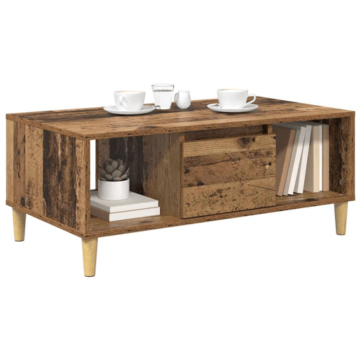Mesa de Centro, Mesa baixa, com gaveta Madeira Antiga 90 x 50 x 26,5 cm