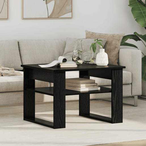 Mesa de Centro, Mesa baixa, com armazenamento Carvalho Preto 64 x 54 x 44 cm