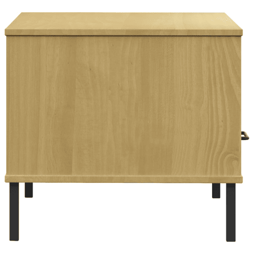 Mesa de Centro, Mesa baixa, c pernas de metal 85x50x45cm OSLO madeira castanho