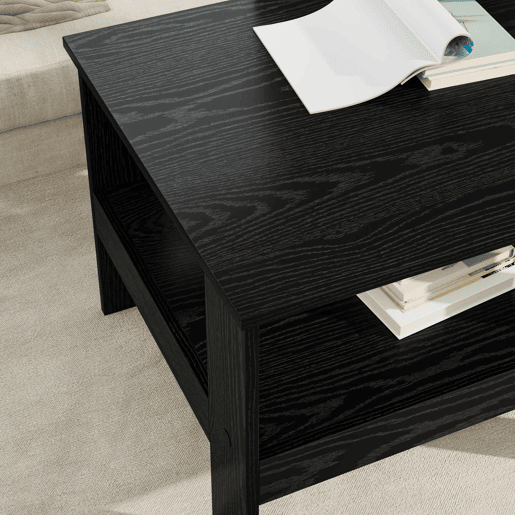 Mesa de Centro, Mesa baixa, Carvalho Preto 57 x 55 x 45 cm