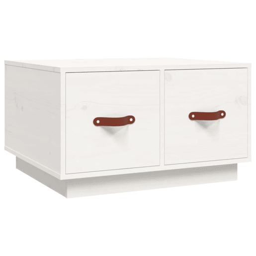 Mesa de Centro, Mesa baixa, 60x53x35 cm pinho maciço branco