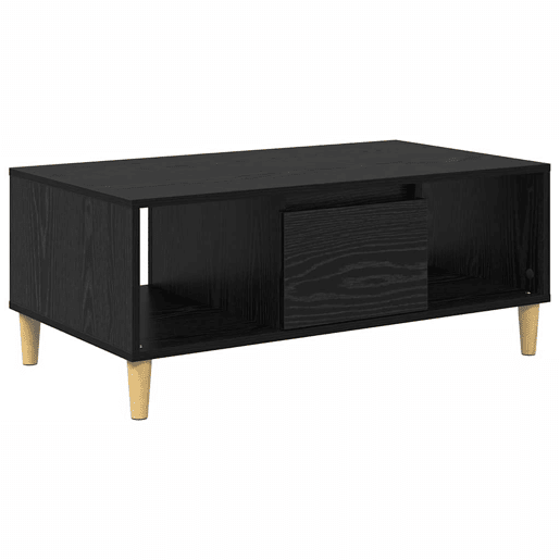 Mesa de Centro, Mesa baixa, com gaveta Carvalho Preto 90 x 50 x 26,5 cm