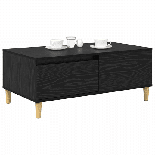 Mesa de Centro, Mesa baixa, com gaveta Carvalho Preto 90 x 50 x 26,5 cm