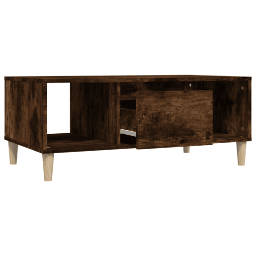 Mesa de Centro, Mesa baixa, 90x50x36,5 cm derivados madeira carvalho fumado