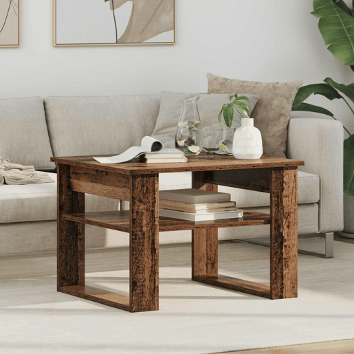 Mesa de Centro, Mesa baixa, com armazenamento Madeira antiga 64 x 54 x 44 cm