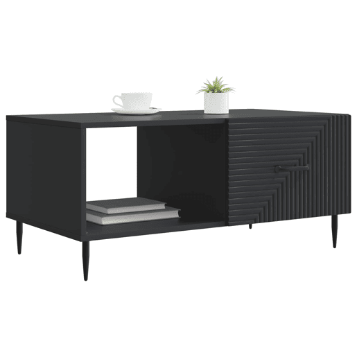 Mesa de Centro, Mesa baixa, Preto 90 x 50 x 40 cm Derivados de Madeira