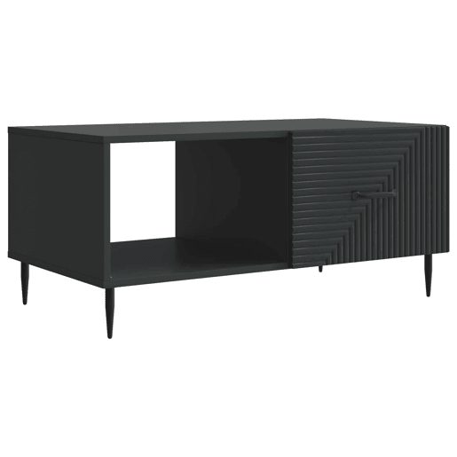 Mesa de Centro, Mesa baixa, Preto 90 x 50 x 40 cm Derivados de Madeira