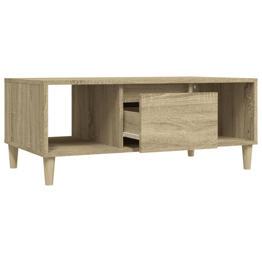 Mesa de Centro, Mesa baixa, 90x50x36,5 cm derivados madeira carvalho sonoma