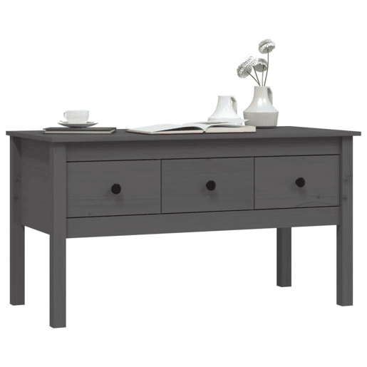 Mesa de Centro, Mesa baixa, 102x49x55 cm pinho maciço cinza