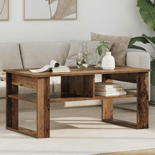 Mesa de Centro, Mesa baixa, com armazenamento Madeira antiga 96 x 54 x 44 cm