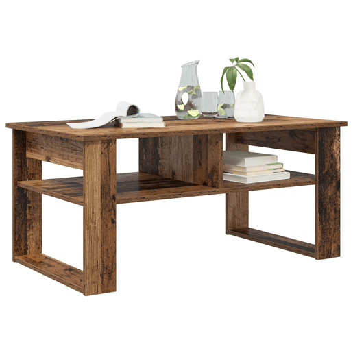 Mesa de Centro, Mesa baixa, com armazenamento Madeira antiga 96 x 54 x 44 cm