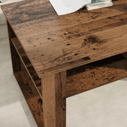 Mesa de Centro, Mesa baixa, com armazenamento Madeira antiga 96 x 54 x 44 cm