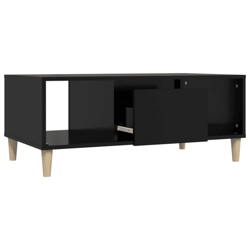 Mesa de Centro, Mesa baixa, 90x50x36,5 cm derivados de madeira preto