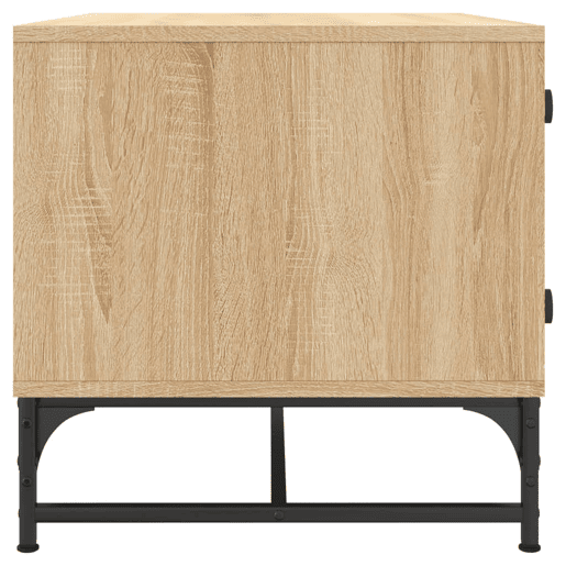 Mesa de Centro, Mesa baixa, c portas de vidro 68,5x50x50 cm carvalho sonoma