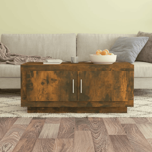 Mesa de Centro, Mesa baixa, 102x50x45 cm derivados madeira carvalho fumado