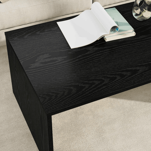 Mesa de Centro, Mesa baixa, Carvalho Preto 95 x 50 x 34 cm