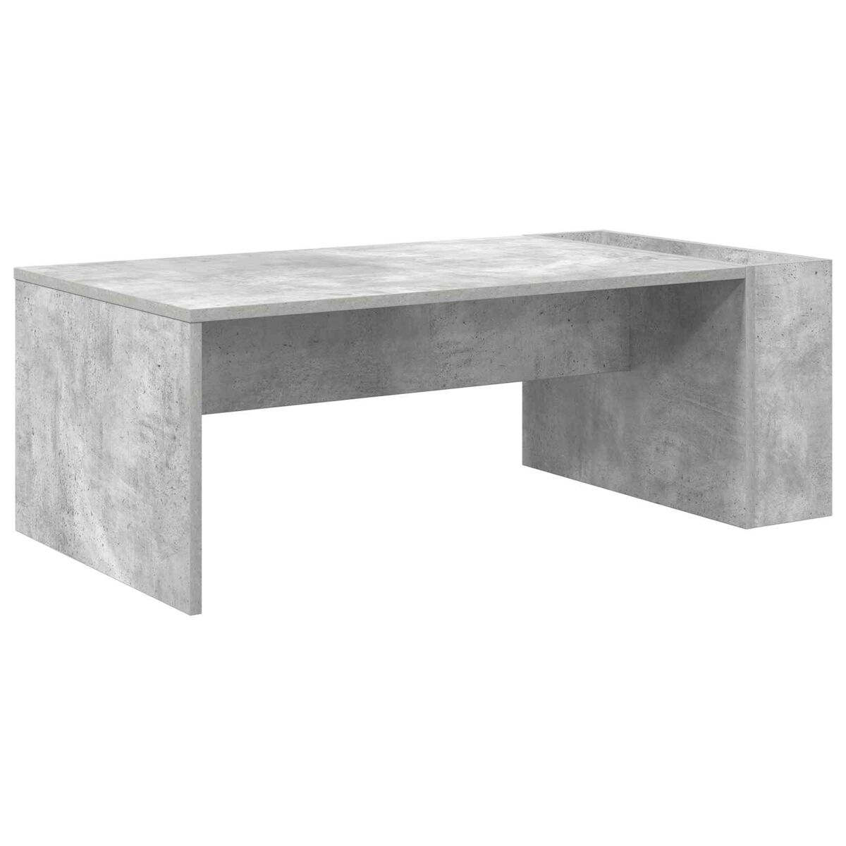 Mesa de café - mesa de centro - mesa baja gris concreto 95 x 50 x 34 cm madera de ingeniería