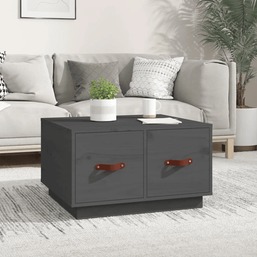 Mesa de Centro, Mesa baixa, 60x53x35 cm pinho maciço cinza
