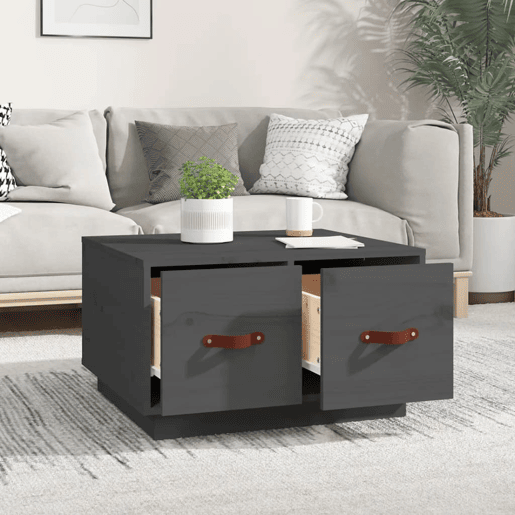 Mesa de Centro, Mesa baixa, 60x53x35 cm pinho maciço cinza