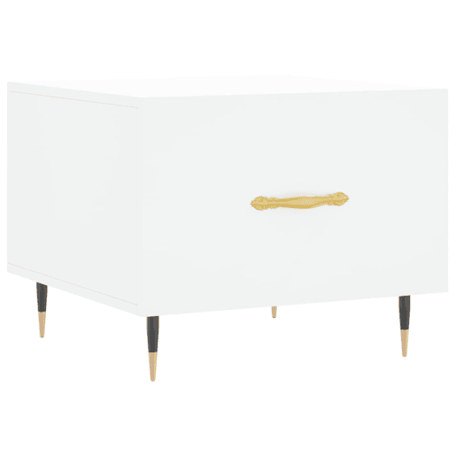Mesa de Centro, Mesa baixa, 50x50x40 cm derivados de madeira branco
