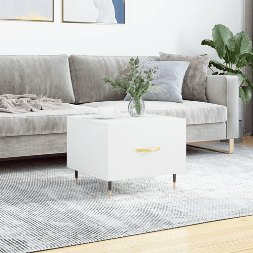 Mesa de Centro, Mesa baixa, 50x50x40 cm derivados de madeira branco