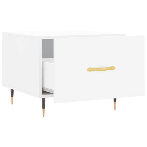 Mesa de Centro, Mesa baixa, 50x50x40 cm derivados de madeira branco