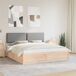 Estructura de cama matrimonial 205x205 Estructura de cama matrimonial 205x205 Blanco/ Gris Claro