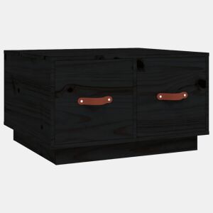Mesa de Centro, Mesa baixa, 60x53x35 cm madeira de pinho maciça preto
