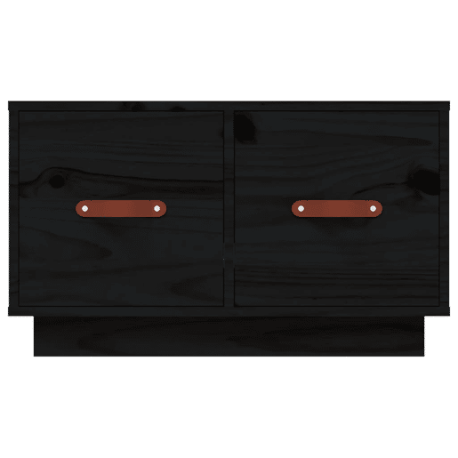 Mesa de Centro, Mesa baixa, 60x53x35 cm madeira de pinho maciça preto