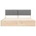 Estructura de cama matrimonial 205x205 Estructura de cama matrimonial 205x205 Madera/ Gris Claro