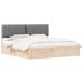 Estructura de cama matrimonial 185x205 Estructura de cama matrimonial 185x205 Blanco/ Gris Claro
