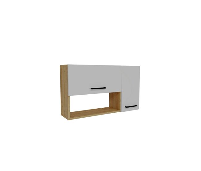 Aparador de madera "akasya" - 90 x 24 x 52 cm - blanco