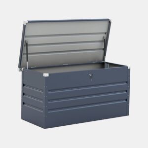 Caixa de jardim metálica Store - 480 L - 132 x 61 x 60 cm - Cinza