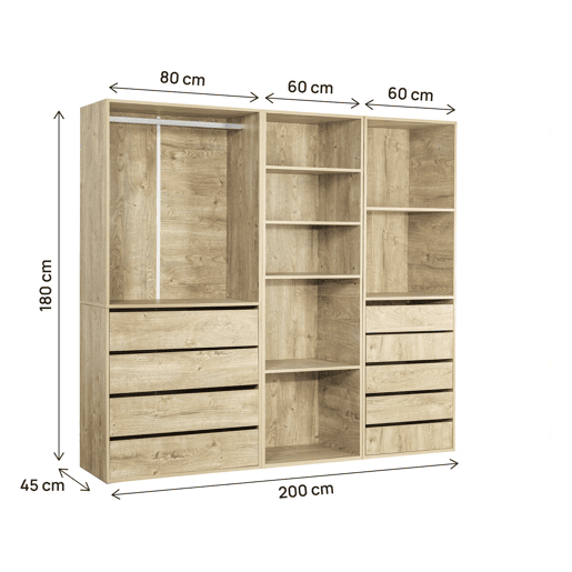 Conjunto de toucador modular Opera - 3 unidades - Bege