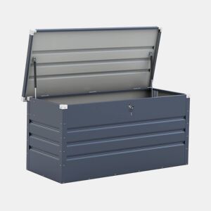 Caixa de jardim metálica Store - 680 L - 165 x 69 x 60 cm - Cinza