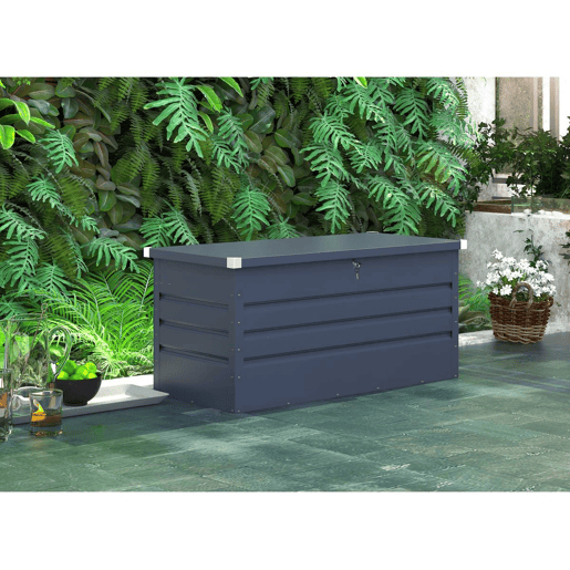 Caixa de jardim metálica Store - 680 L - 165 x 69 x 60 cm - Cinza