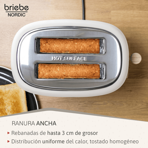 Briebe SKT1209WHT Nordic Conjunto Máquina de Café de 20 Bar Cápsulas e Café Moído + Chaleira Elétrica 1,7L + Torradeira de Pão 2 Fendas Largas, 1350, Branco